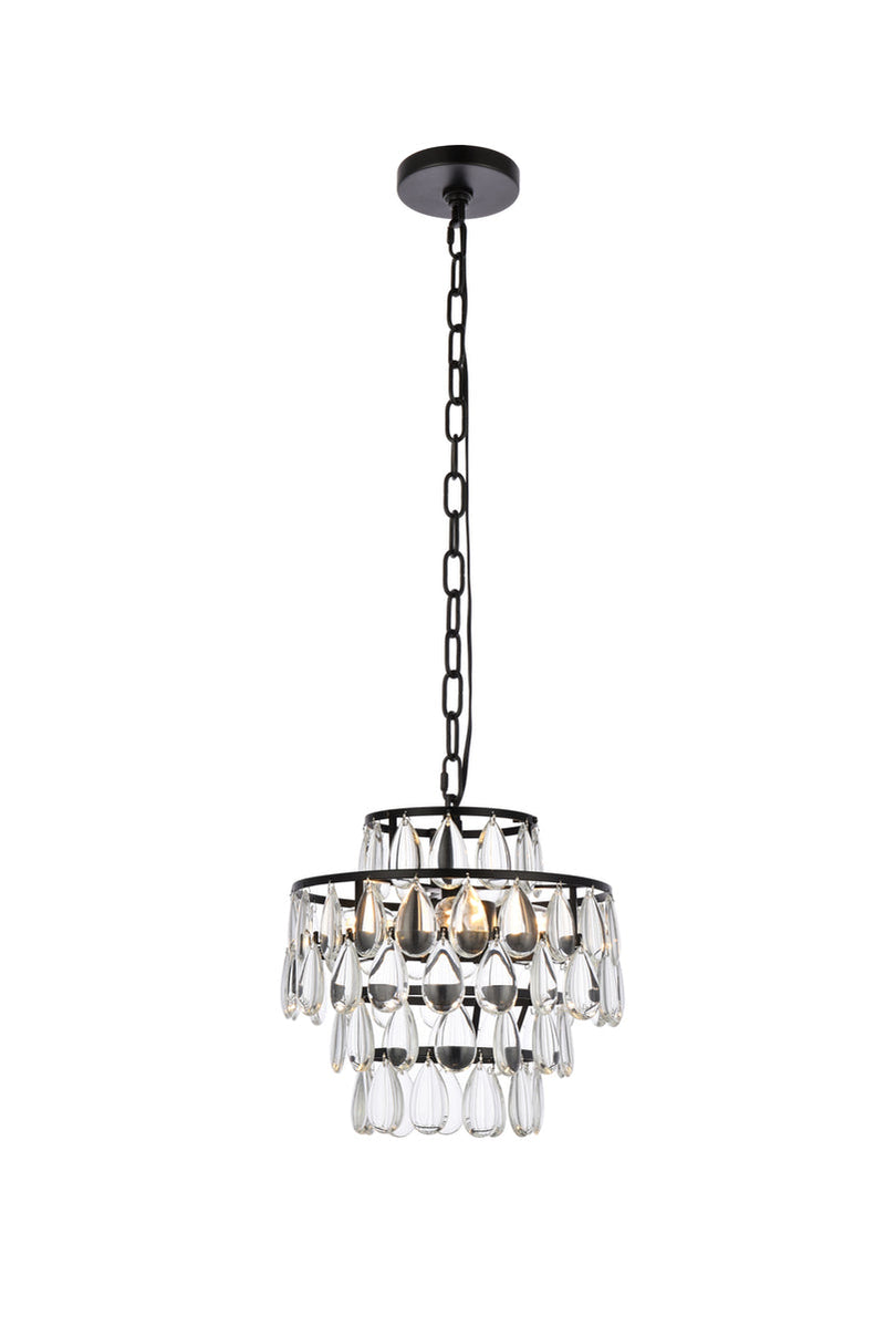 media image for Mila 3 Light Pendant Elegant Lighting 1102D12Bk 1 235