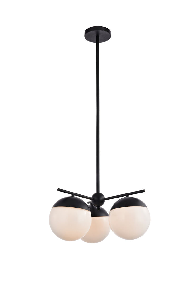 media image for Eclipse 3 Light Pendant Living District Ld6122Bk 19 26