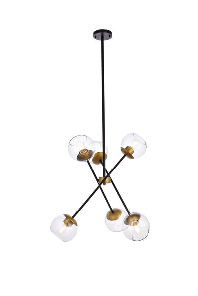 product image for Axl 6 Light Pendant Living District Ld656D24Bk 2 90