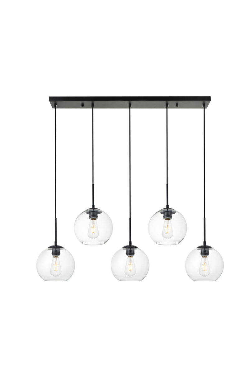 media image for Baxter 5 Light Pendant Living District Ld2226Bk 4 277