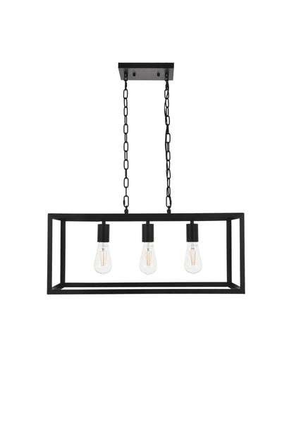 product image for Resolute 3 Light Pendant Living District Ld4061D25Bk 6 73