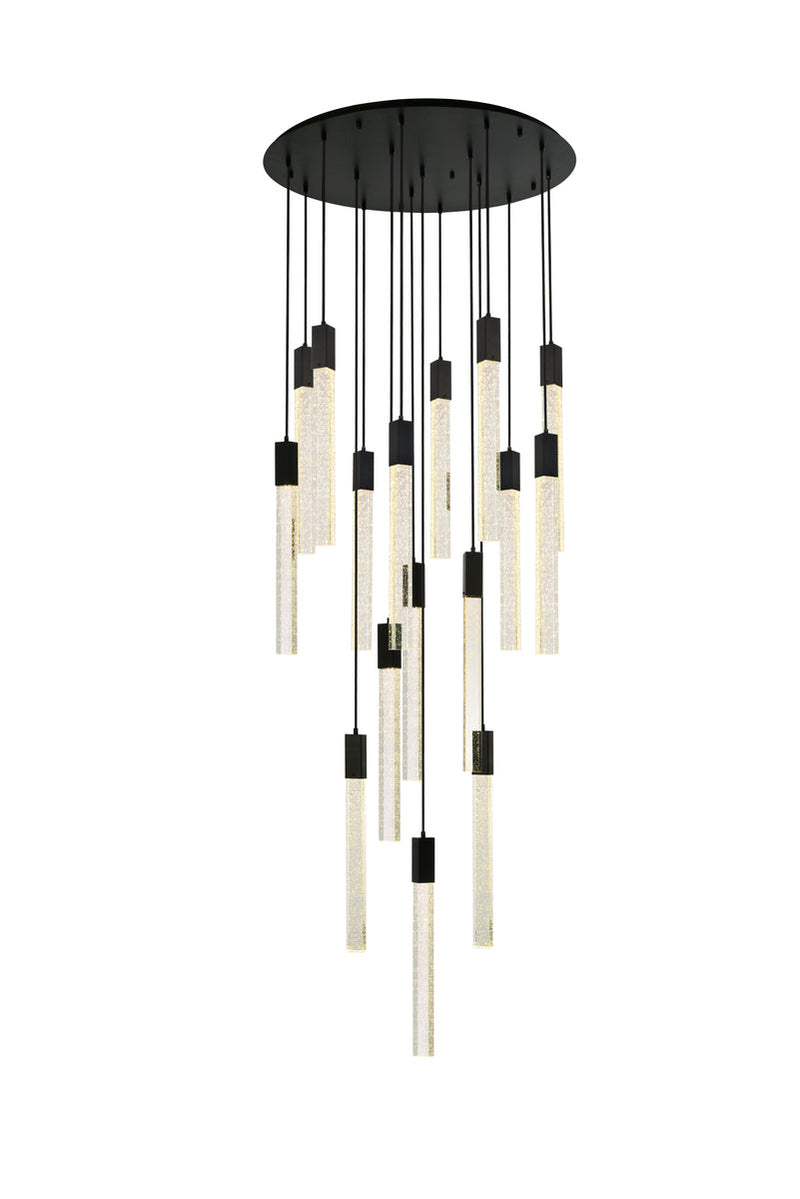 media image for Weston 16 Light Pendant Elegant Lighting 2066G30Bk 4 228