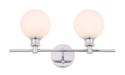 product image for Collier 2 Light Bath Sconces Living District Ld2314Bk 18 27