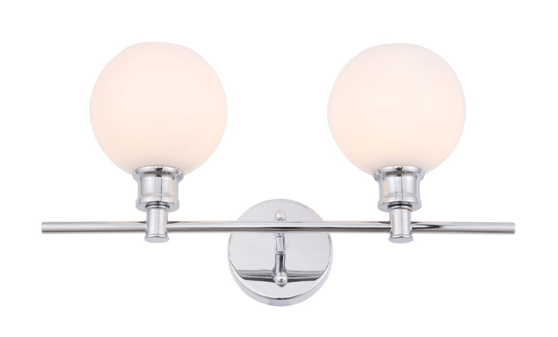 media image for Collier 2 Light Bath Sconces Living District Ld2314Bk 18 218