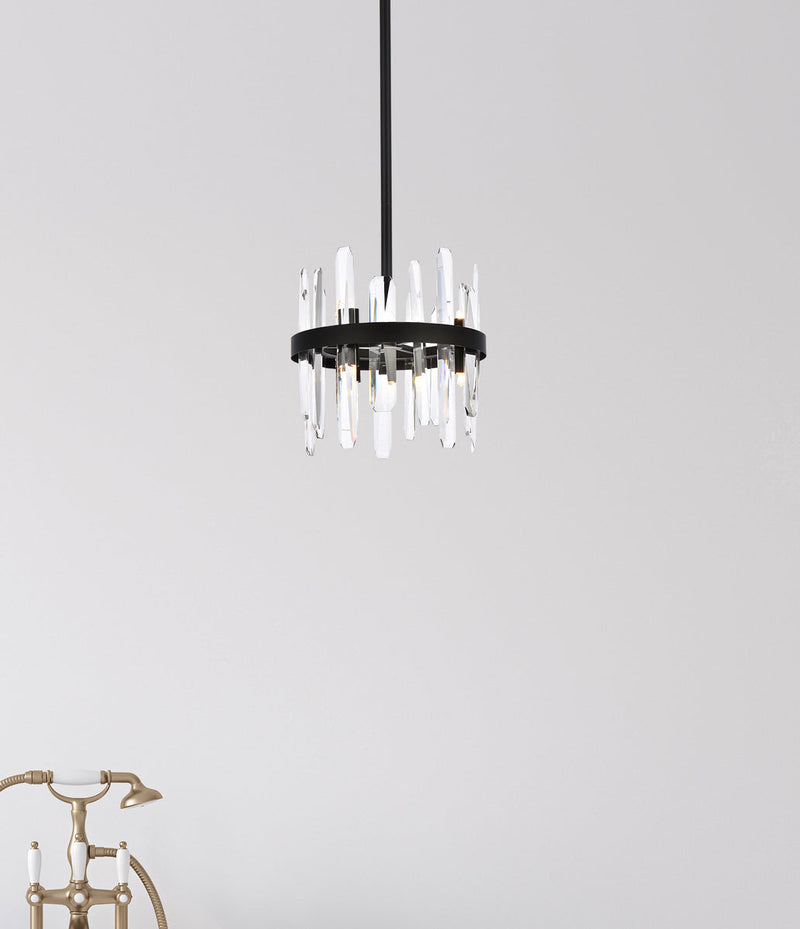 media image for Serena 6 Light Pendant Elegant Lighting 2200D10Bk 46 239