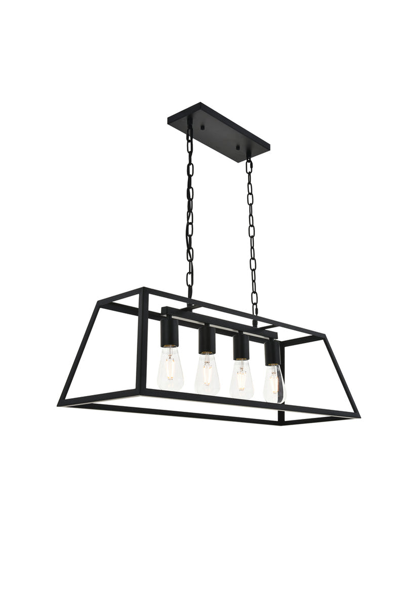 media image for Resolute 4 Light Pendant Living District Ld4061D32Bk 13 230