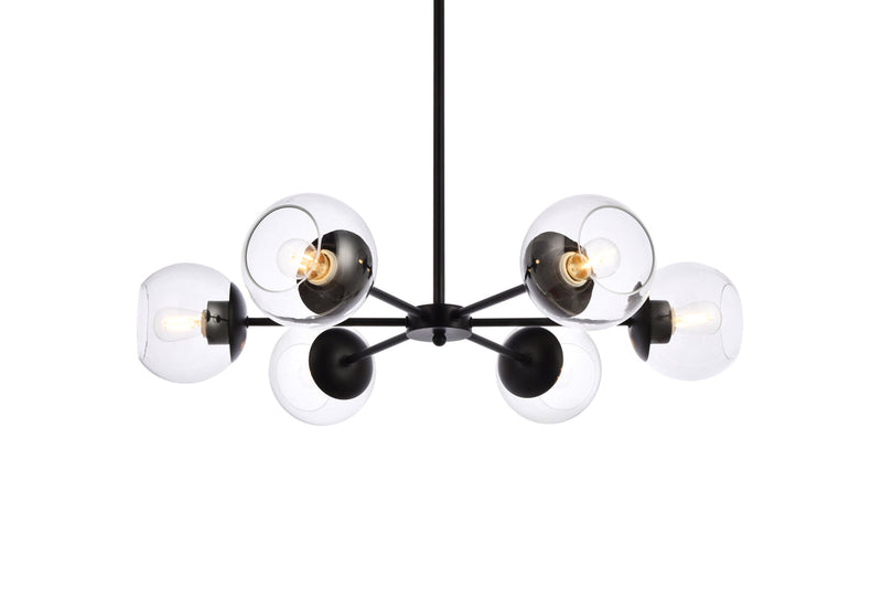 media image for Briggs 6 Light Pendant Living District Ld644D30Bk 13 271