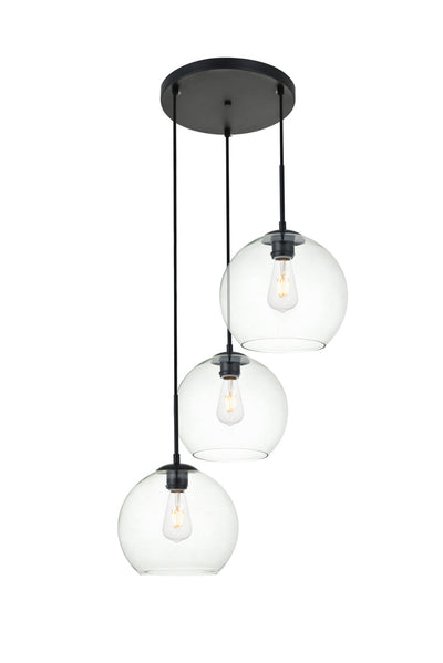 product image for Baxter 3 Light Pendant Living District Ld2208Bk 23 14