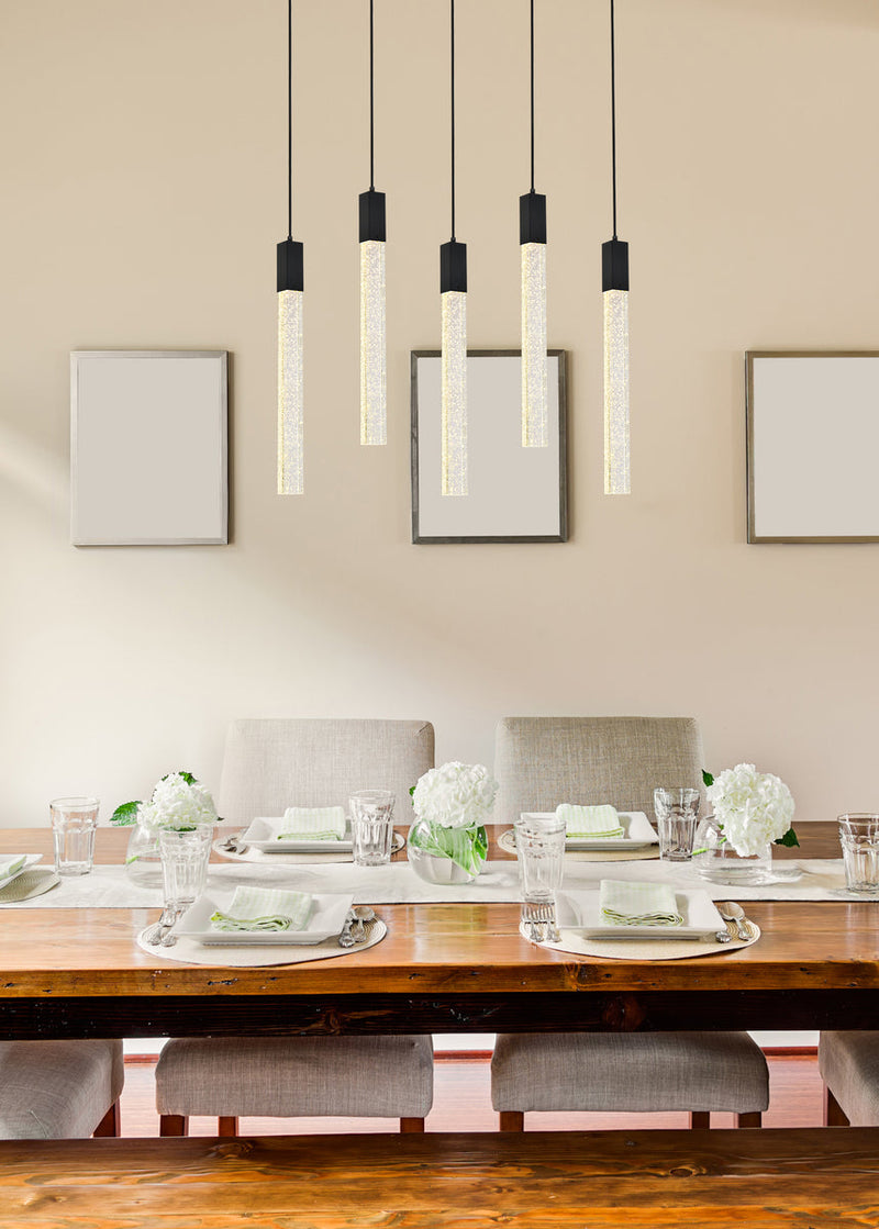 media image for Weston 5 Light Pendant Elegant Lighting 2066D16Bk 70 270