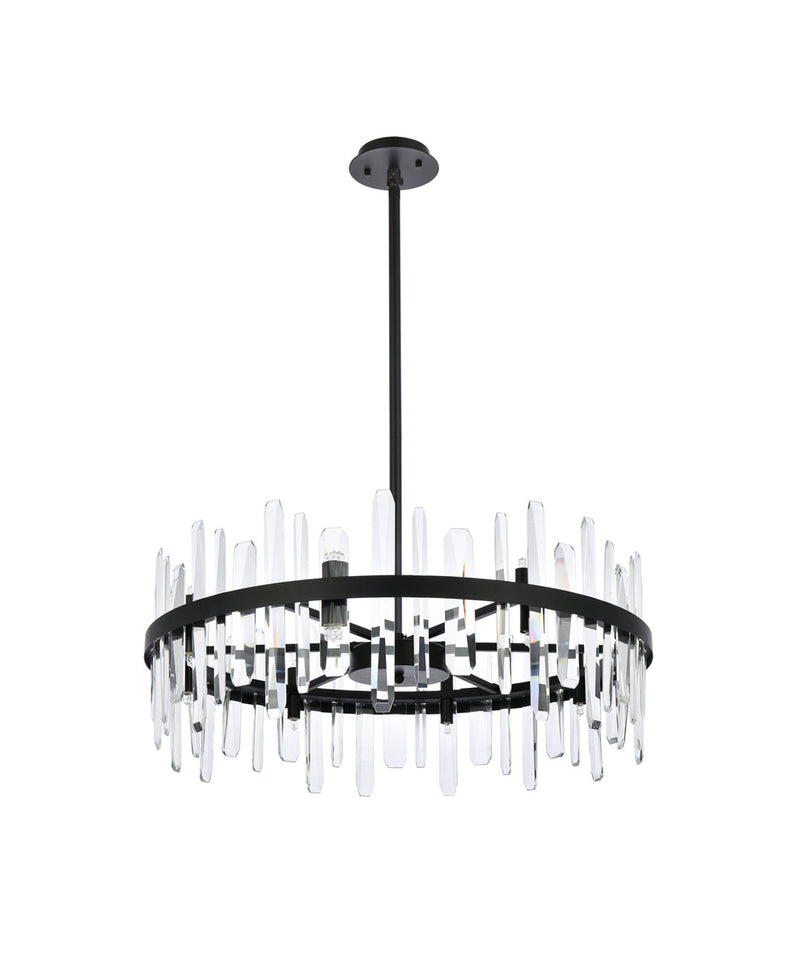 media image for Serena 16 Light Chandelier Elegant Lighting 2200G30Bk 49 29