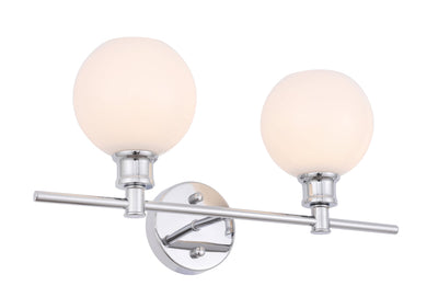 product image for Collier 2 Light Bath Sconces Living District Ld2314Bk 30 94