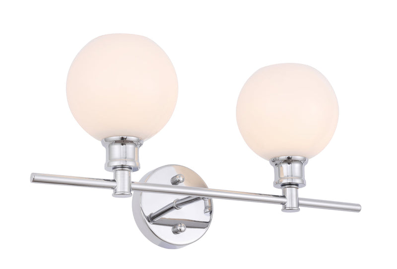 media image for Collier 2 Light Bath Sconces Living District Ld2314Bk 30 222