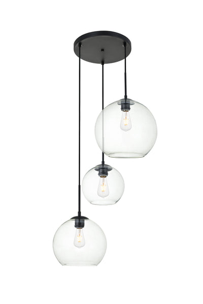 product image for Baxter 3 Light Pendant Living District Ld2208Bk 26 39