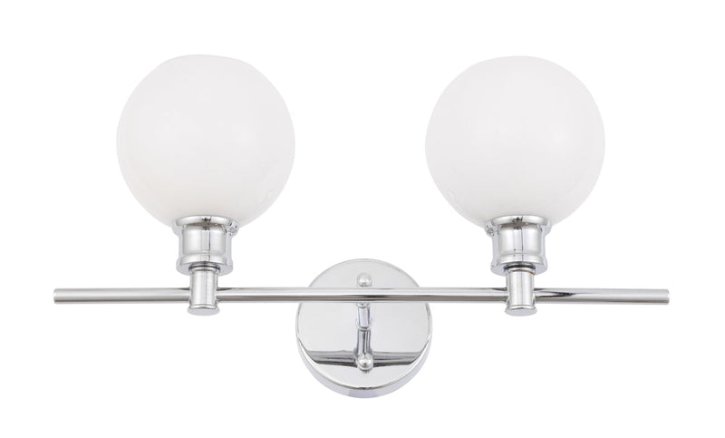 media image for Collier 2 Light Bath Sconces Living District Ld2314Bk 24 251