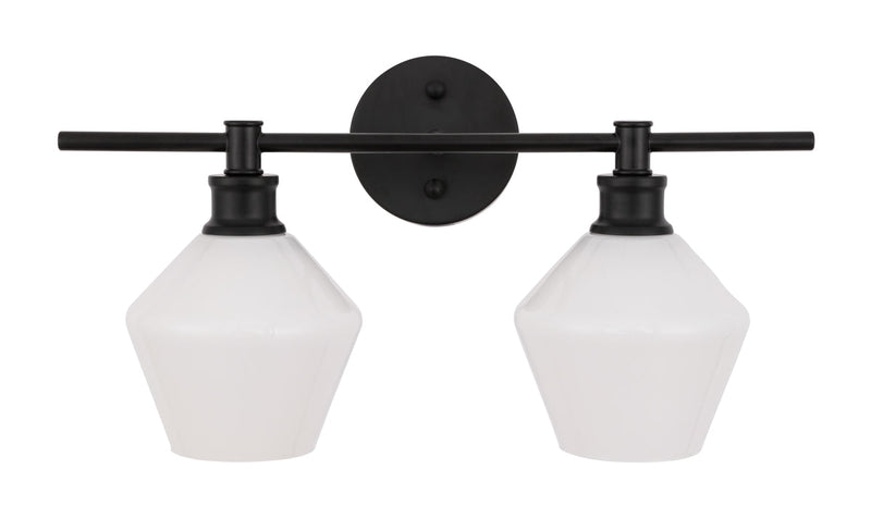 media image for Gene 2 Light Bath Sconces Living District Ld2312Bk 56 242