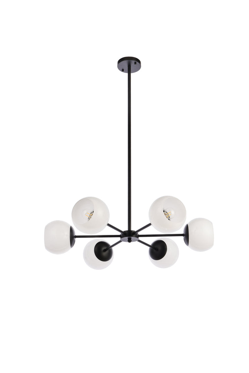 media image for Briggs 6 Light Pendant Living District Ld644D30Bk 62 29