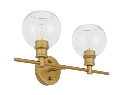 product image for Collier 2 Light Bath Sconces Living District Ld2314Bk 45 89