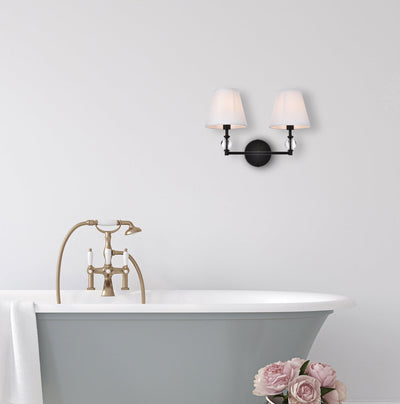 product image for Bethany 2 Light Bath Sconces Living District Ld7022W15Bk 16 12