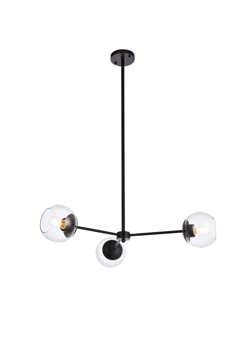 media image for Briggs 3 Light Pendant Living District Ld646D32Bk 1 237