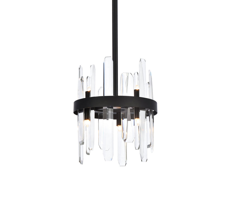 media image for Serena 6 Light Pendant Elegant Lighting 2200D10Bk 7 211