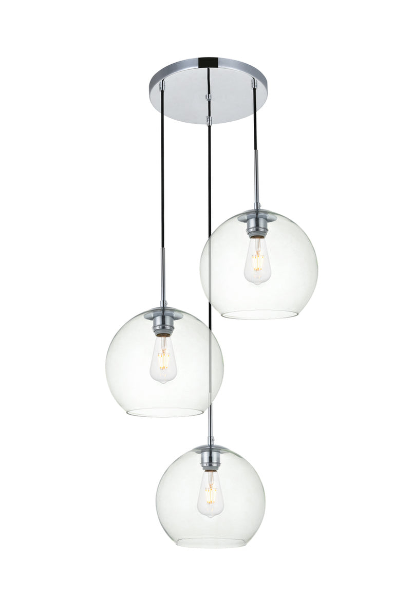 media image for Baxter 3 Light Pendant Living District Ld2208Bk 8 227