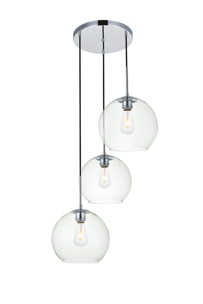 product image for Baxter 3 Light Pendant Living District Ld2208Bk 25 45