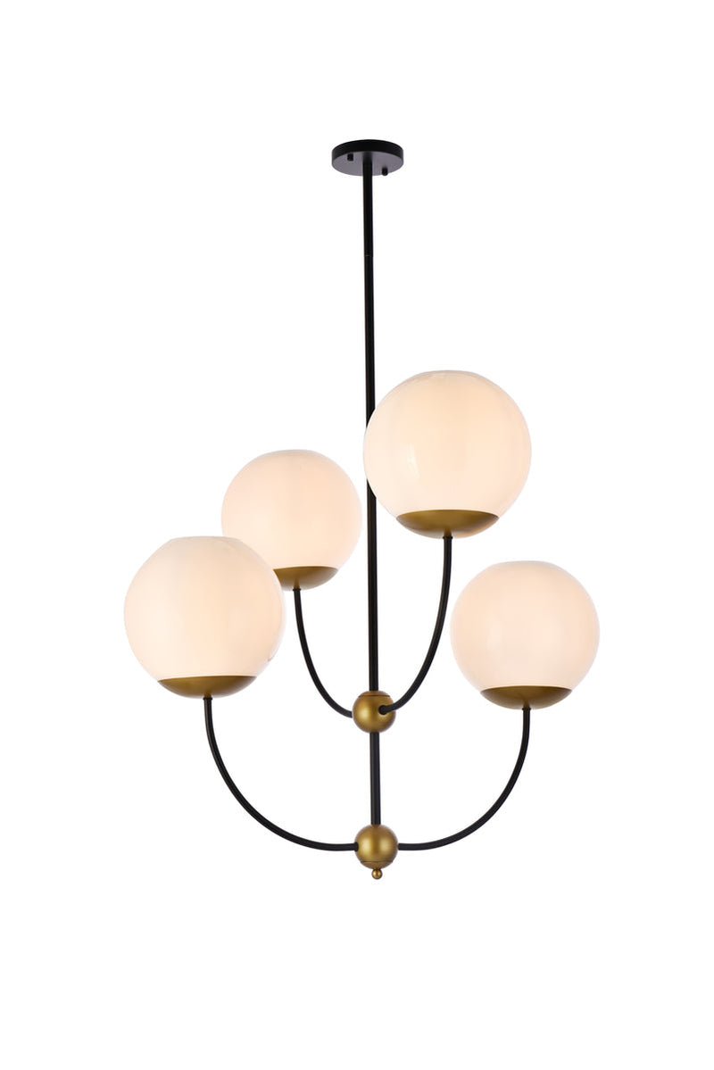 media image for Lennon 4 Light Pendant Living District Ld652D30Bk 4 235