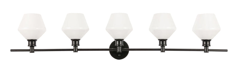 media image for Gene 5 Light Bath Sconces Living District Ld2324Bk 8 244