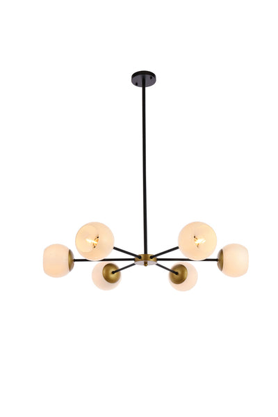 product image for Briggs 6 Light Pendant Living District Ld644D30Bk 10 16