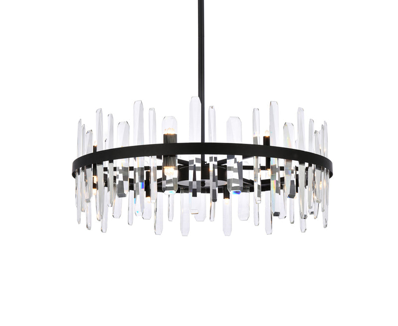 media image for Serena 16 Light Chandelier Elegant Lighting 2200G30Bk 13 21