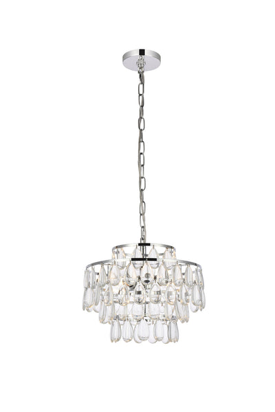 product image for Mila 3 Light Pendant Elegant Lighting 1102D12Bk 6 51