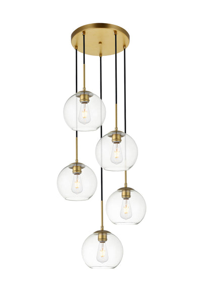 product image for Baxter 5 Light Pendant Living District Ld2226Bk 8 46