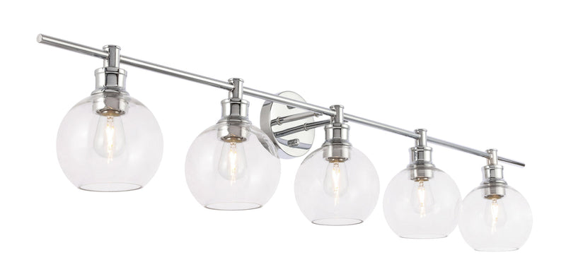 media image for Collier 5 Light Bath Sconces Living District Ld2326Bk 84 24