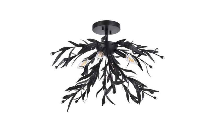 media image for Priscilla 4 Light Flush Mount Living District Ld810F19Bk 40 299