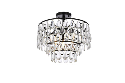 product image for Mila 3 Light Flush Mount Elegant Lighting 1103F12Bk 52 59