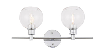 product image for Collier 2 Light Bath Sconces Living District Ld2314Bk 5 52