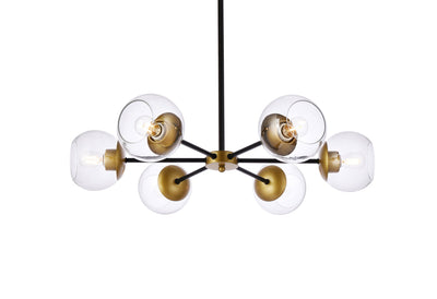 product image for Briggs 6 Light Pendant Living District Ld644D30Bk 14 99