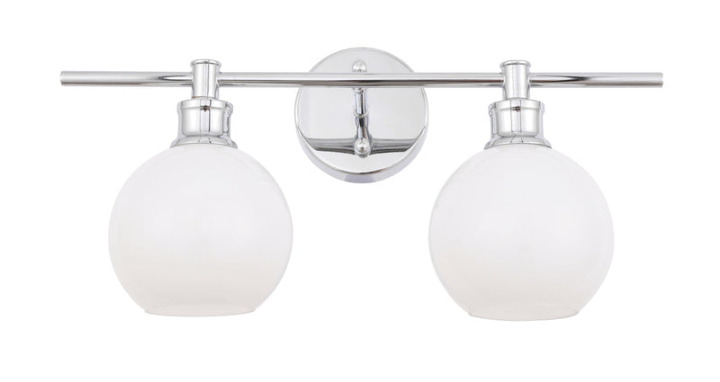 media image for Collier 2 Light Bath Sconces Living District Ld2314Bk 72 261