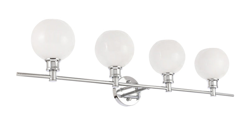 media image for Collier 4 Light Bath Sconces Living District Ld2322Bk 36 245