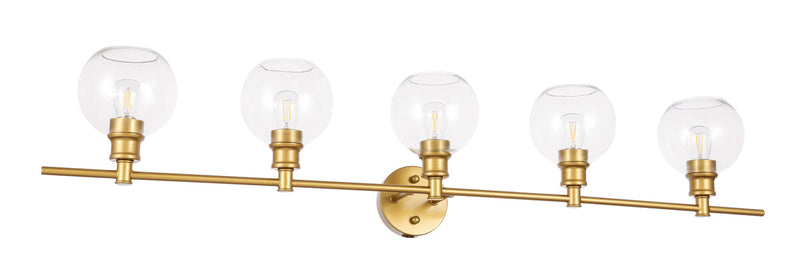 media image for Collier 5 Light Bath Sconces Living District Ld2326Bk 17 234