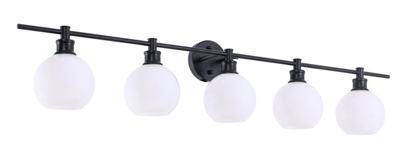 media image for Collier 5 Light Bath Sconces Living District Ld2326Bk 75 230