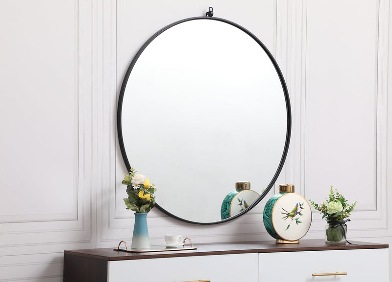 media image for Rowan Vanity Mirror Elegant Decor Mr4718Bk 70 244