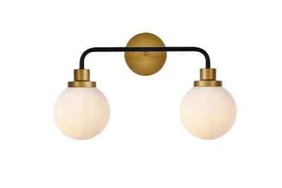 product image for Hanson 2 Light Bath Sconces Living District Ld7032W19Bk 3 5