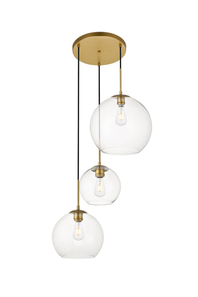 product image for Baxter 3 Light Pendant Living District Ld2208Bk 27 86