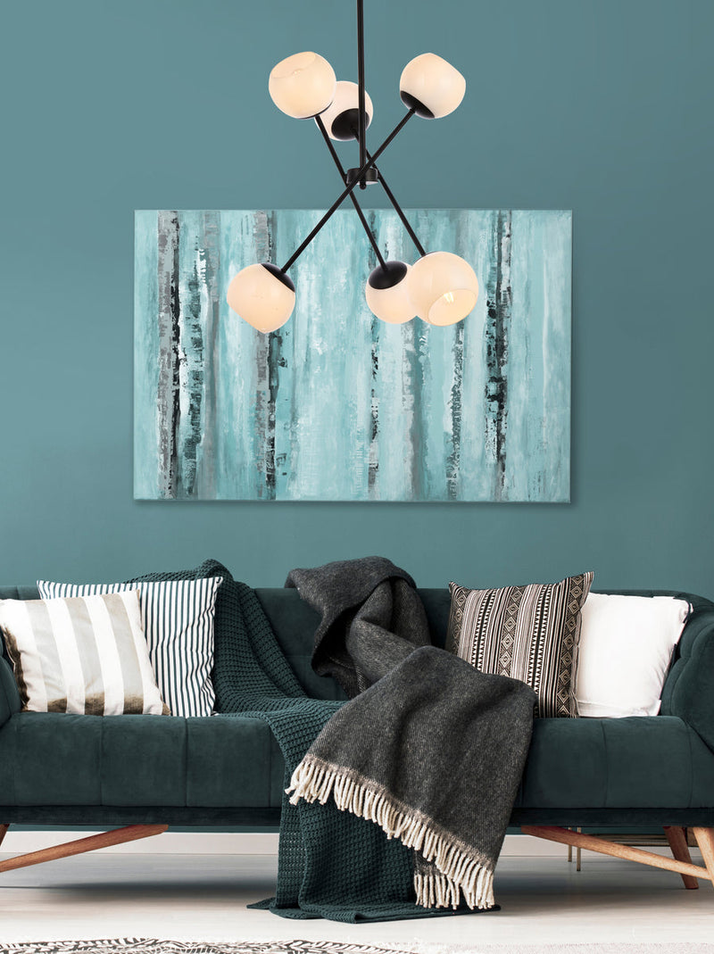 media image for Axl 6 Light Pendant Living District Ld656D24Bk 51 292