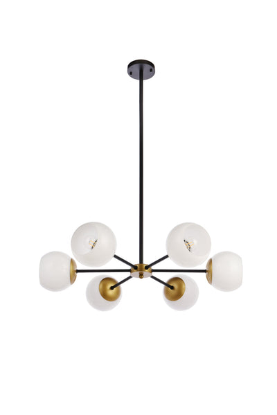 product image for Briggs 6 Light Pendant Living District Ld644D30Bk 63 2