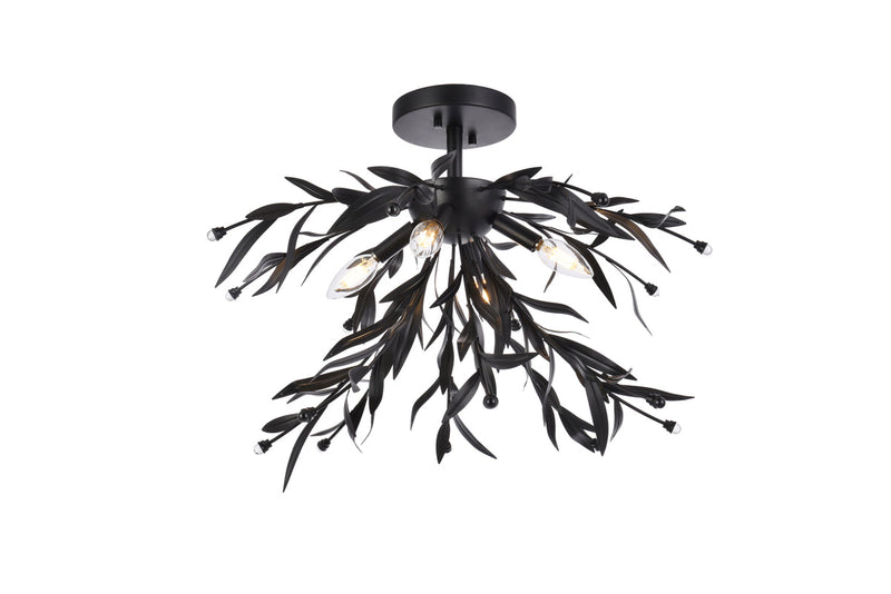 media image for Priscilla 4 Light Flush Mount Living District Ld810F19Bk 10 296