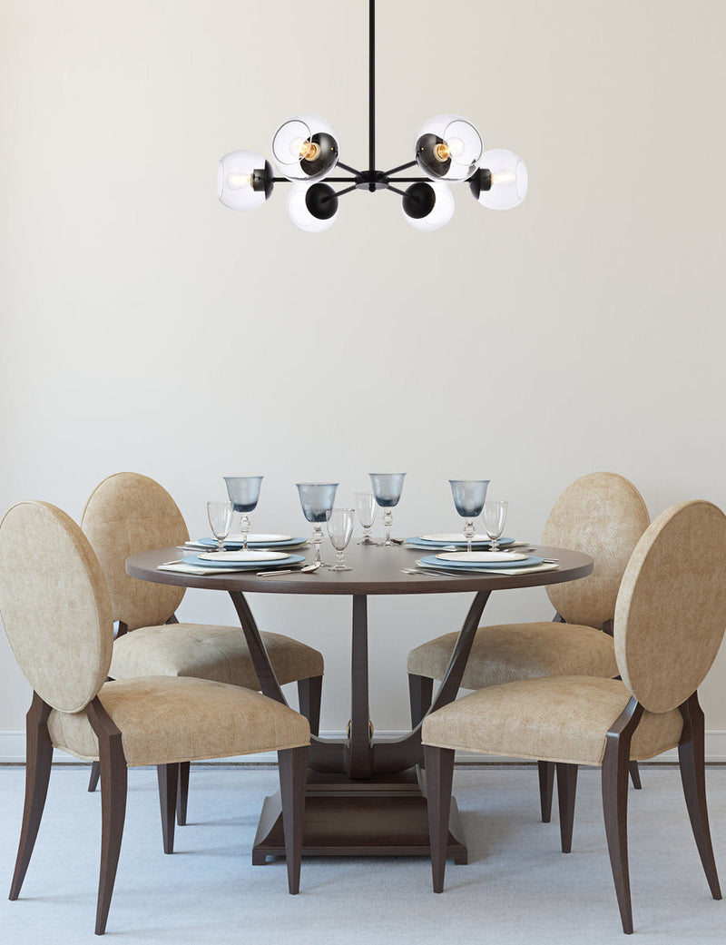 media image for Briggs 6 Light Pendant Living District Ld644D30Bk 83 282