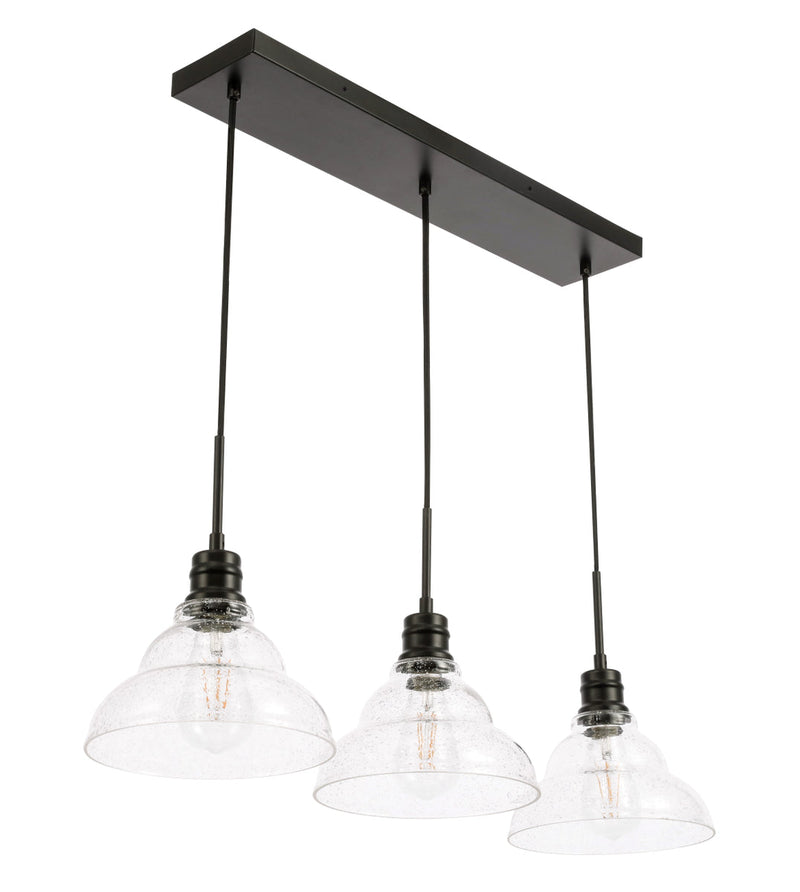 media image for Clive 3 Light Pendant Living District Ld6222Bk 19 271