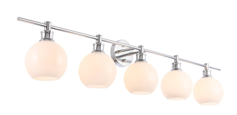 media image for Collier 5 Light Bath Sconces Living District Ld2326Bk 85 229